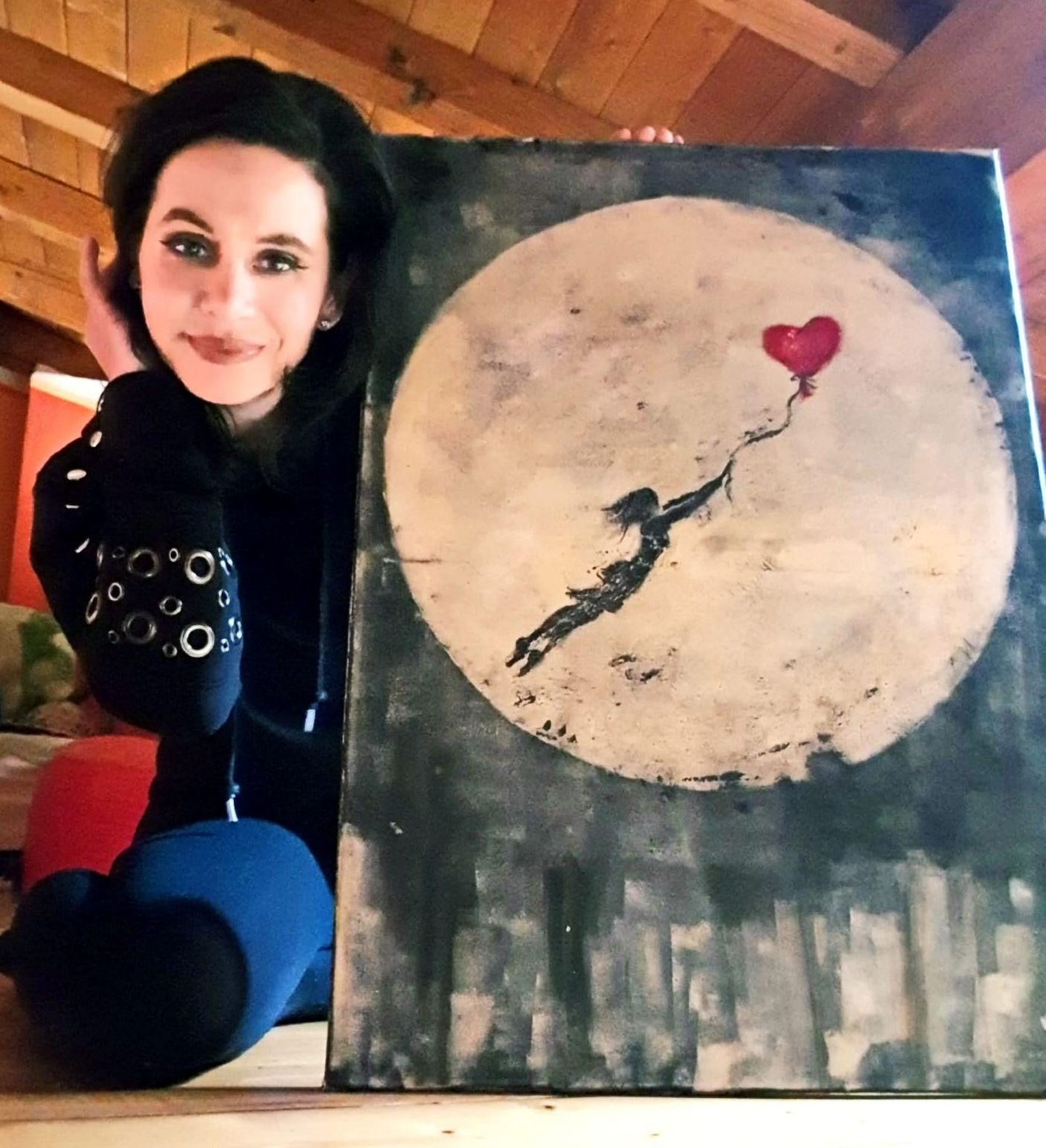 ArteDiAlina.com painting: Love makes us fly (et&nbsp;moi)